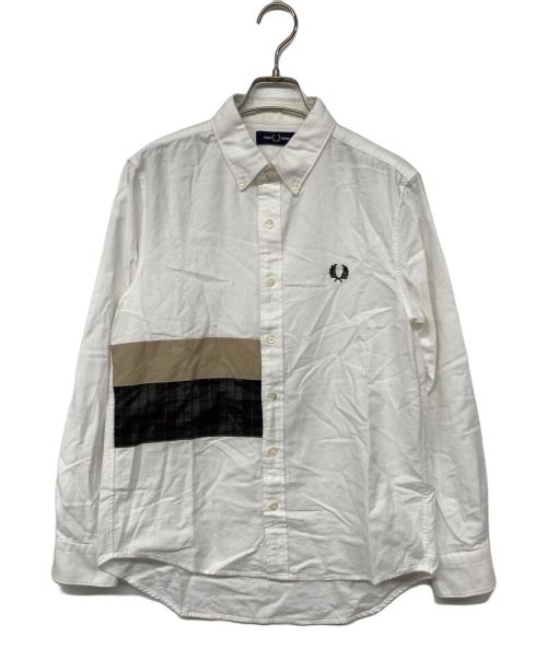 FRED PERRY（フレッドペリー）FRED PERRY (フレッドペリー) Panelled L/S Shirt ホワイト サイズ:Sの古着・服飾アイテム