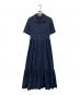JENNE（ジェンヌ）の古着「ティアードフリルワンピース」｜ネイビー