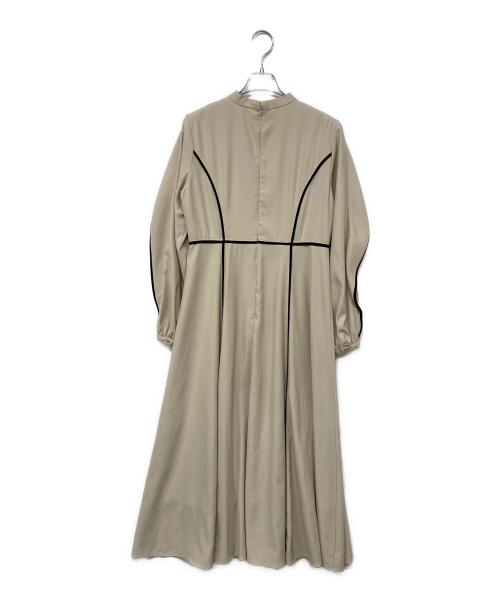 anuans（アニュアンス）anuans (アニュアンス) バイカラートリミングデザインワンピース ベージュ サイズ:Fの古着・服飾アイテム