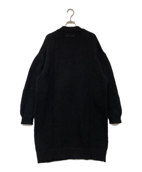 MM6 Maison Margiela（エムエムシックスメゾンマルジェラ）MM6 Maison Margiela (エムエムシックスメゾンマルジェラ) ブランドロゴ長袖ニットワンピース ブラック サイズ:16Yの古着・服飾アイテム