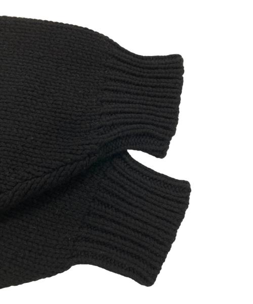 MM6 Maison Margiela（エムエムシックスメゾンマルジェラ）MM6 Maison Margiela (エムエムシックスメゾンマルジェラ) ブランドロゴ長袖ニットワンピース ブラック サイズ:16Yの古着・服飾アイテム