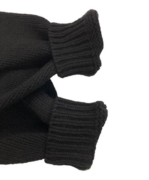 MM6 Maison Margiela（エムエムシックスメゾンマルジェラ）MM6 Maison Margiela (エムエムシックスメゾンマルジェラ) ブランドロゴ長袖ニットワンピース ブラック サイズ:16Yの古着・服飾アイテム