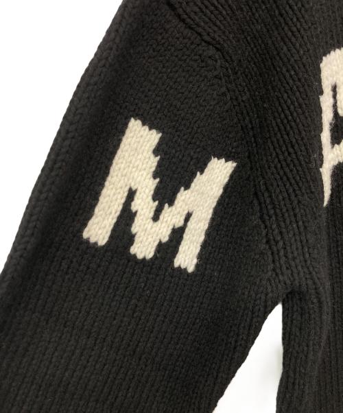 MM6 Maison Margiela（エムエムシックスメゾンマルジェラ）MM6 Maison Margiela (エムエムシックスメゾンマルジェラ) ブランドロゴ長袖ニットワンピース ブラック サイズ:16Yの古着・服飾アイテム