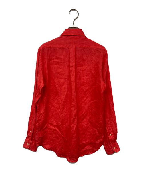 RALPH LAUREN（ラルフローレン）RALPH LAUREN (ラルフローレン) ボタンダウンリネンシャツ レッド サイズ:XSの古着・服飾アイテム
