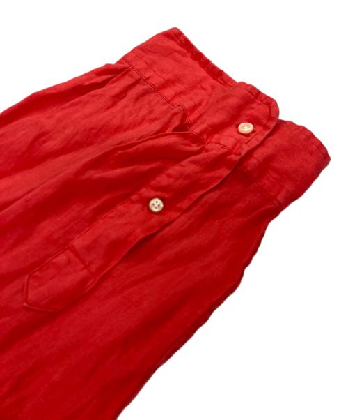 RALPH LAUREN（ラルフローレン）RALPH LAUREN (ラルフローレン) ボタンダウンリネンシャツ レッド サイズ:XSの古着・服飾アイテム
