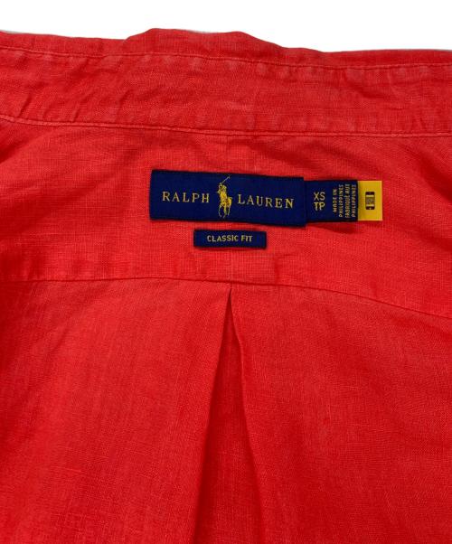 RALPH LAUREN（ラルフローレン）RALPH LAUREN (ラルフローレン) ボタンダウンリネンシャツ レッド サイズ:XSの古着・服飾アイテム