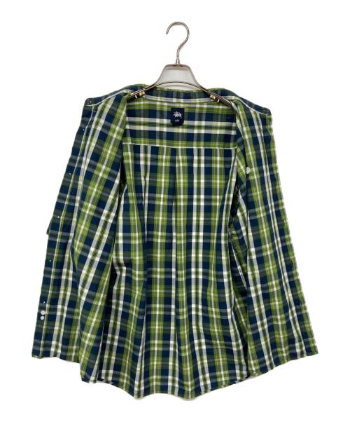 stussy（ステューシー）stussy (ステューシー) チェックボタンダウンシャツ グリーン サイズ:XLの古着・服飾アイテム