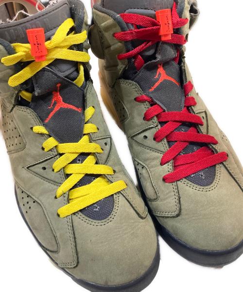 NIKE（ナイキ）NIKE (ナイキ) Travis Scott (トラヴィス・スコット) Air Jordan 6 Retro カーキ サイズ:26の古着・服飾アイテム