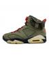NIKE (ナイキ) Travis Scott (トラヴィス・スコット) Air Jordan 6 Retro カーキ サイズ:26：24000円