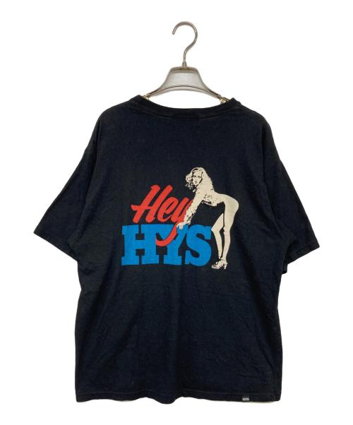 Hysteric Glamour（ヒステリックグラマー）Hysteric Glamour (ヒステリックグラマー) HEY! TEE ブラック サイズ:Lの古着・服飾アイテム