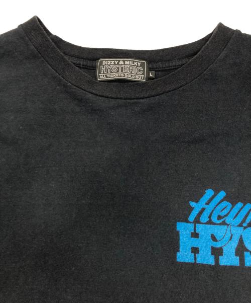 Hysteric Glamour（ヒステリックグラマー）Hysteric Glamour (ヒステリックグラマー) HEY! TEE ブラック サイズ:Lの古着・服飾アイテム