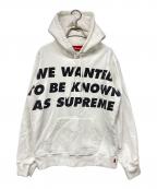 SUPREMEシュプリーム）の古着「Known As Hooded Sweat Shirt/プルオーバーフーディー」｜ホワイト