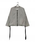 SUNSEAサンシー）の古着「シアサッカーブルゾン」｜ホワイト