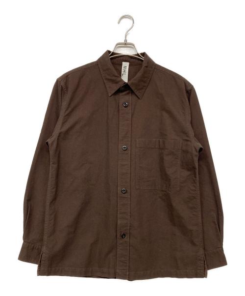 MHL（エムエイチエル）MHL (エムエイチエル) 長袖シャツ ブラウン サイズ:Lの古着・服飾アイテム