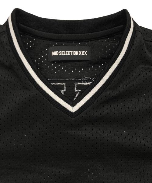 GOD SELECTION XXX（ゴッドセレクショントリプルエックス）GOD SELECTION XXX (ゴッドセレクショントリプルエックス) HOCKEY SHIRT ブラック サイズ:Mの古着・服飾アイテム