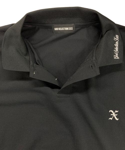 GOD SELECTION XXX（ゴッドセレクショントリプルエックス）GOD SELECTION XXX (ゴッドセレクショントリプルエックス) 半袖ポロシャツ ブラック サイズ:Mの古着・服飾アイテム