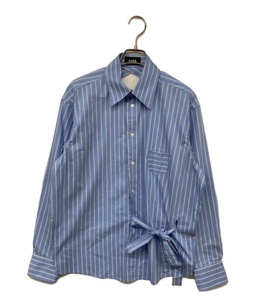 soduk（スドーク）soduk (スドーク) バックオープンストライプシャツ ブルー サイズ:記載なしの古着・服飾アイテム