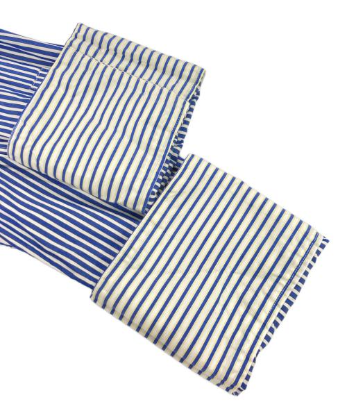 soduk（スドーク）soduk (スドーク) ストライプデザインシャツ ブルー サイズ:Fの古着・服飾アイテム