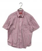 SUPREMEシュプリーム）の古着「Loose Fit Multi Stripe S/S Shirt/ルーズフィット マルチ ストライプ」｜ピンク
