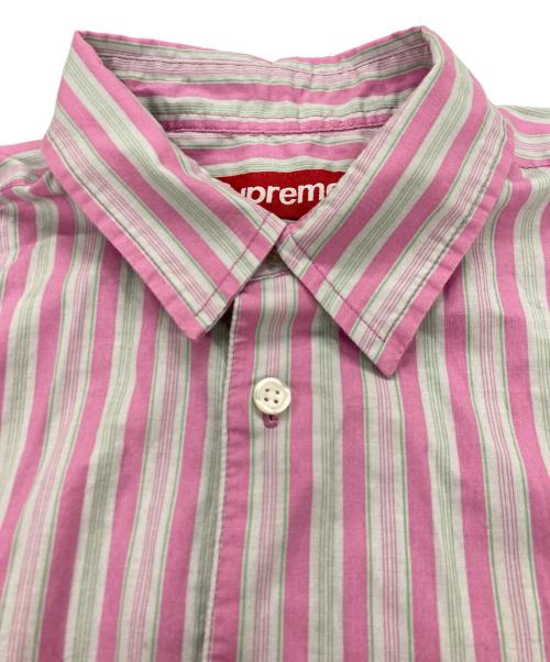 SUPREME（シュプリーム）Supreme (シュプリーム) Loose Fit Multi Stripe S/S Shirt/ルーズフィット マルチ ストライプ ピンク サイズ:Sの古着・服飾アイテム