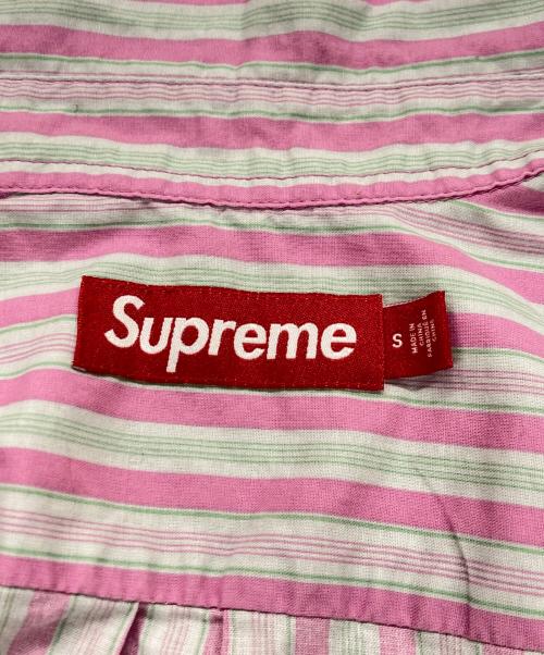 SUPREME（シュプリーム）Supreme (シュプリーム) Loose Fit Multi Stripe S/S Shirt/ルーズフィット マルチ ストライプ ピンク サイズ:Sの古着・服飾アイテム