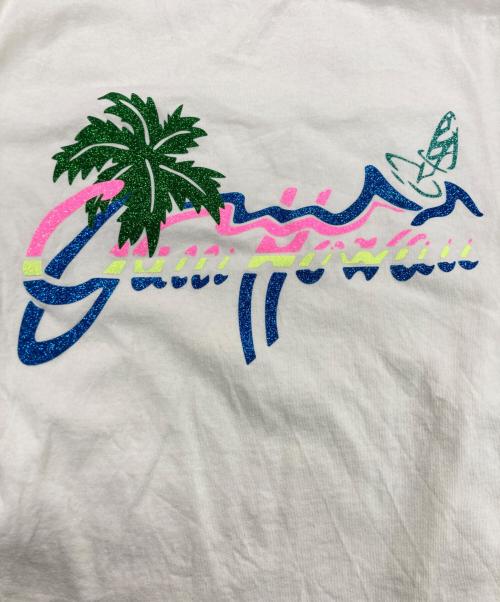 GUCCI（グッチ）GUCCI (グッチ) ハワイグリッターロゴプリントノースリーブタンクトップ ホワイト サイズ:Lの古着・服飾アイテム