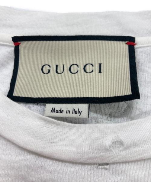GUCCI（グッチ）GUCCI (グッチ) ロゴプリントTシャツ ホワイト サイズ:Lの古着・服飾アイテム