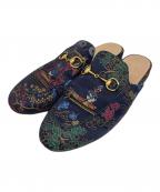 GUCCI×DISNEYグッチ×ディズニー）の古着「プリンスタウン/総柄ミュール」｜ネイビー