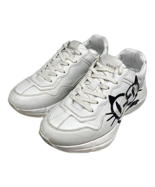 GUCCI（グッチ）GUCCI (グッチ) Cat Eyes Sneakers ホワイト サイズ:37 1/2の古着・服飾アイテム