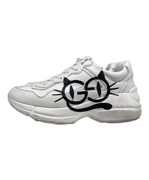 GUCCI（グッチ）GUCCI (グッチ) Cat Eyes Sneakers ホワイト サイズ:37 1/2の古着・服飾アイテム