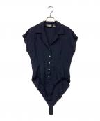 DKNYダナキャランニューヨーク）の古着「シルクレオタードブラウス」｜ブラック