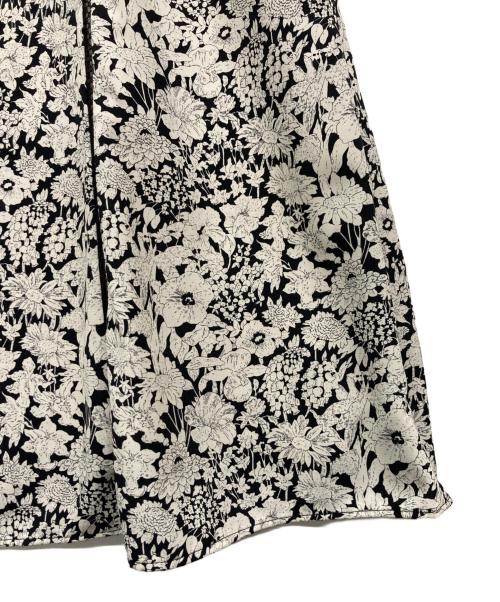 HER LIP TO（ハーリップトゥ）HER LIP TO (ハーリップトゥ) レーストリムフローラルドレス花柄ワンピース ブラック×ベージュ サイズ:Mの古着・服飾アイテム