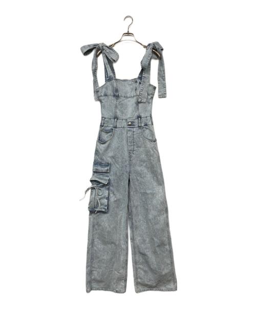 ANDMARY（アンドマリー）ANDMARY (アンドマリー) Nicola ribbon denim allinone インディゴ サイズ:Fの古着・服飾アイテム
