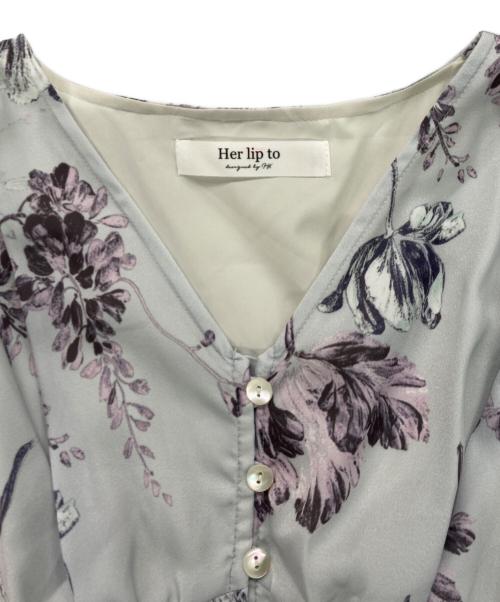 HER LIP TO（ハーリップトゥ）HER LIP TO (ハーリップトゥ) Full Of Love Long Dress スカイブルー サイズ:Sの古着・服飾アイテム