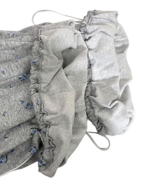 furfur（ファーファー）furfur (ファーファー) フラワープリントスウェットワイドパンツ グレー サイズ:ONE SIZEの古着・服飾アイテム