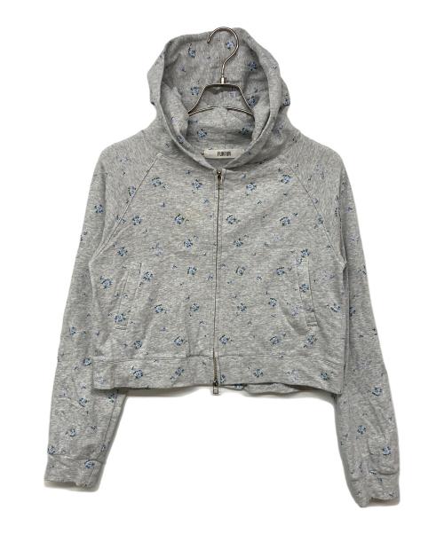 furfur（ファーファー）furfur (ファーファー) フラワープリントパーカー グレー サイズ:Ｆの古着・服飾アイテム