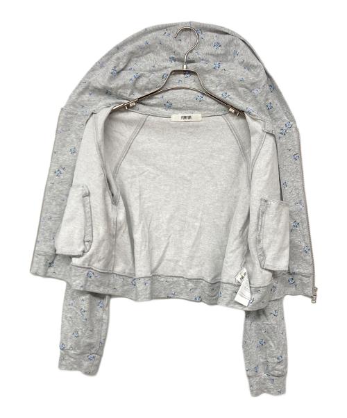 furfur（ファーファー）furfur (ファーファー) フラワープリントパーカー グレー サイズ:Ｆの古着・服飾アイテム