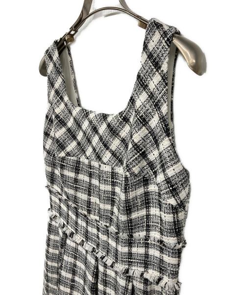 HER LIP TO（ハーリップトゥ）HER LIP TO (ハーリップトゥ) Summer Tweed Dress ホワイト×ブラック サイズ:Mの古着・服飾アイテム