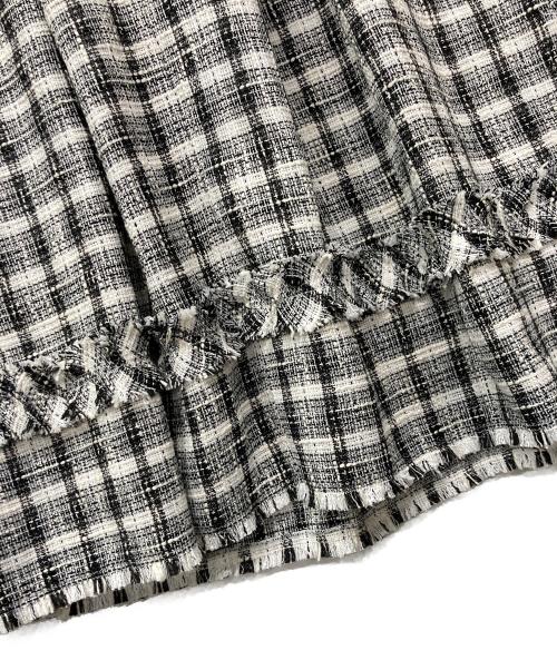 HER LIP TO（ハーリップトゥ）HER LIP TO (ハーリップトゥ) Summer Tweed Dress ホワイト×ブラック サイズ:Mの古着・服飾アイテム