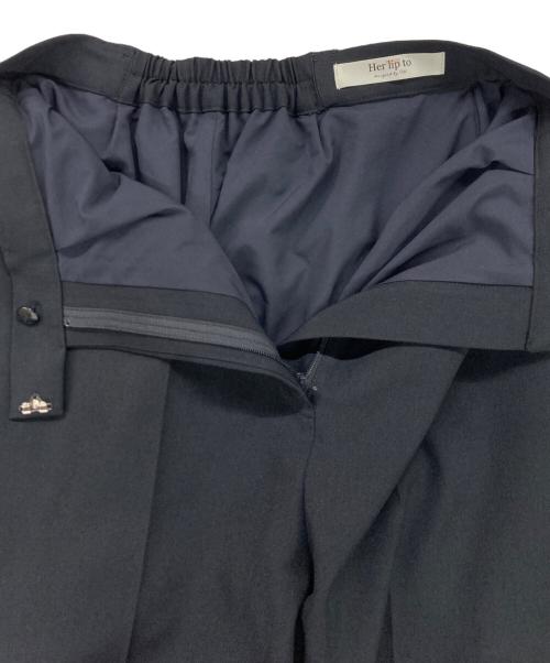 HER LIP TO（ハーリップトゥ）HER LIP TO (ハーリップトゥ) Lutetia Twill Set-Up ネイビー サイズ:Mの古着・服飾アイテム