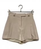 HER LIP TOハーリップトゥ）の古着「Front Tuck Twill Shorts」｜ベージュ