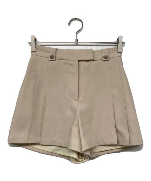 HER LIP TO（ハーリップトゥ）HER LIP TO (ハーリップトゥ) Front Tuck Twill Shorts ベージュ サイズ:Mの古着・服飾アイテム