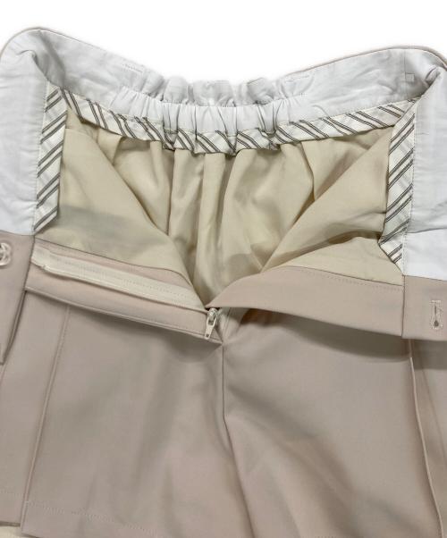 HER LIP TO（ハーリップトゥ）HER LIP TO (ハーリップトゥ) Front Tuck Twill Shorts ベージュ サイズ:Mの古着・服飾アイテム