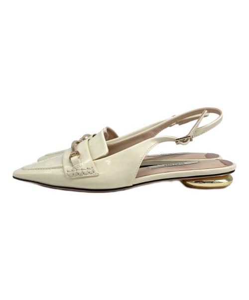 HER LIP TO（ハーリップトゥ）HER LIP TO (ハーリップトゥ) Bit Slingback Mules アイボリー サイズ:37の古着・服飾アイテム