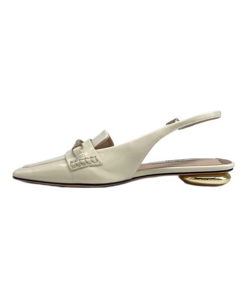 HER LIP TO（ハーリップトゥ）HER LIP TO (ハーリップトゥ) Bit Slingback Mules アイボリー サイズ:37の古着・服飾アイテム