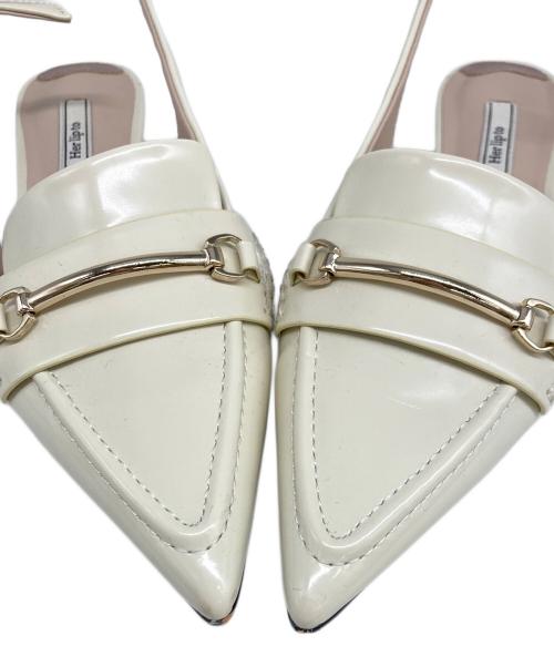 HER LIP TO（ハーリップトゥ）HER LIP TO (ハーリップトゥ) Bit Slingback Mules アイボリー サイズ:37の古着・服飾アイテム