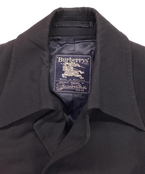 Burberry's（バーバリー）Burberry's (バーバリーズ) ウールギャバステンカラーコート ブラック サイズ:記載なしの古着・服飾アイテム