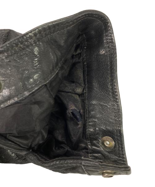 Swedish Army（スウェーデン軍）Swedish Army (スウェーデン軍) 40-50`sウール襟レザーコート ブラック サイズ:２Lの古着・服飾アイテム