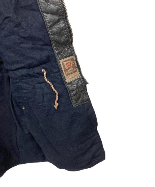 Swedish Army（スウェーデン軍）Swedish Army (スウェーデン軍) 40-50`sウール襟レザーコート ブラック サイズ:２Lの古着・服飾アイテム