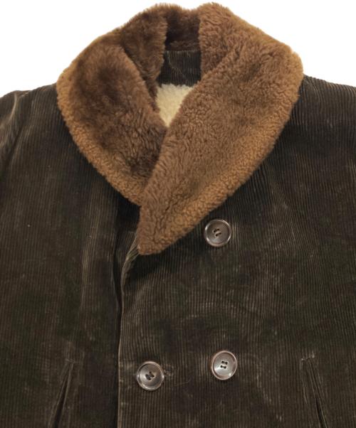 USED（ユーズド）USED (ユーズド) ショールカラーカーコート ブラウン サイズ:記載なしの古着・服飾アイテム